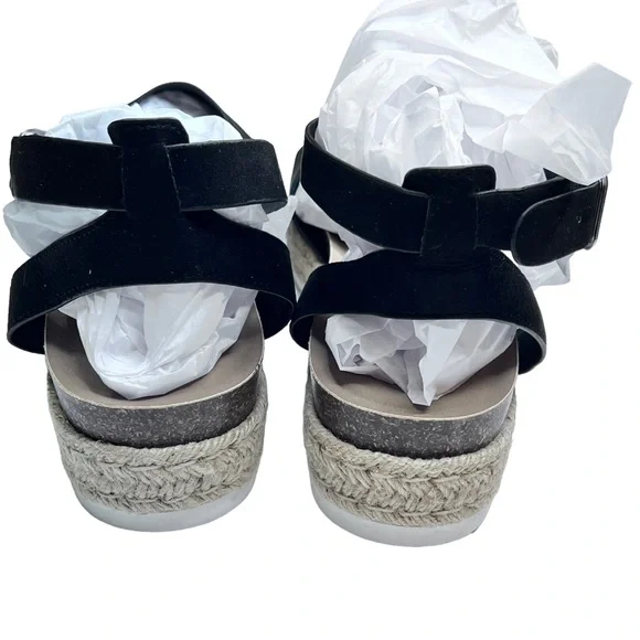 Torrid NWT Double Strap Esp Rope Platform Sandals 12 - Picture 2 of 16